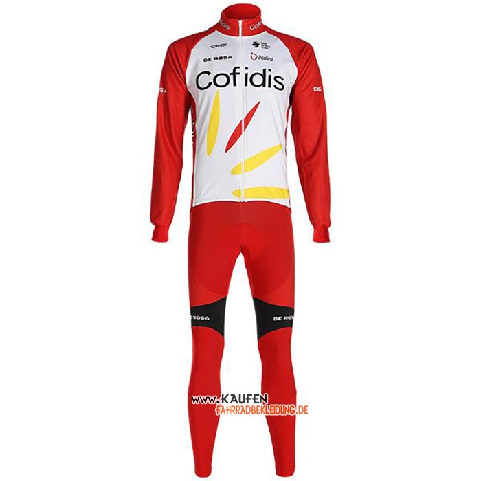 Cofidis Langarmtrikot 2020 und Lange Tragerhose Rot